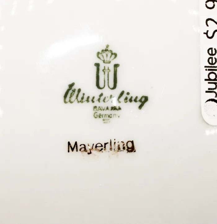 Jubilee Thrift Earrings Winterling Mayerling Germany Dinner Plate