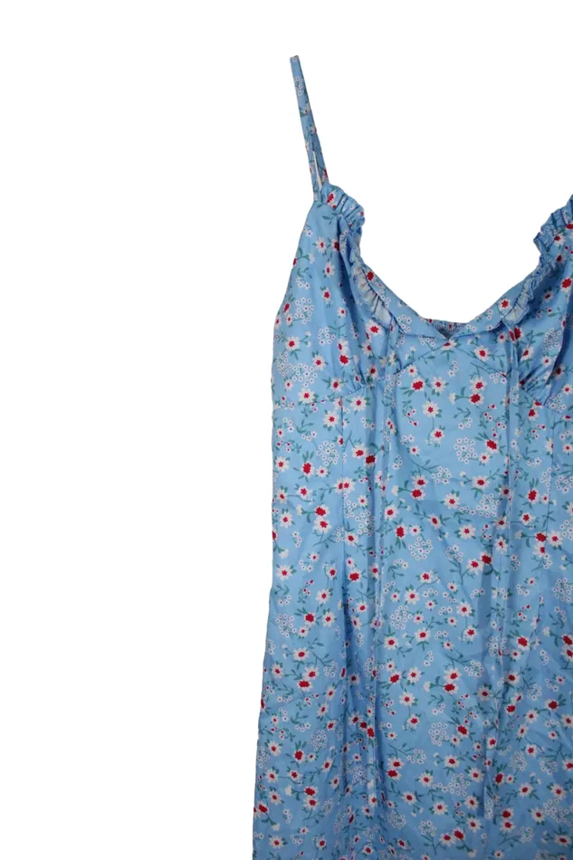 Jubilee Thrift Rings Blue Floral Dress S