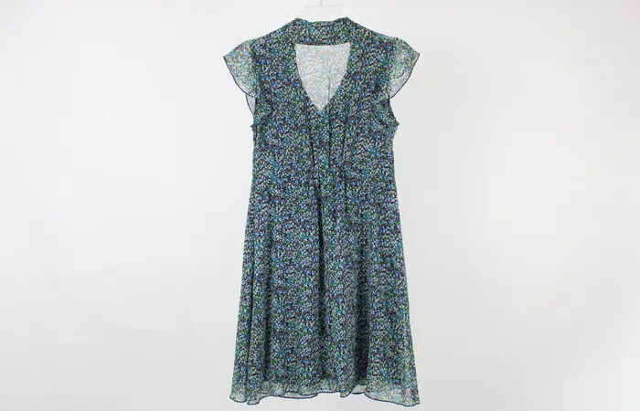 Jubilee Thrift Rings Blue Green Floral Dress S