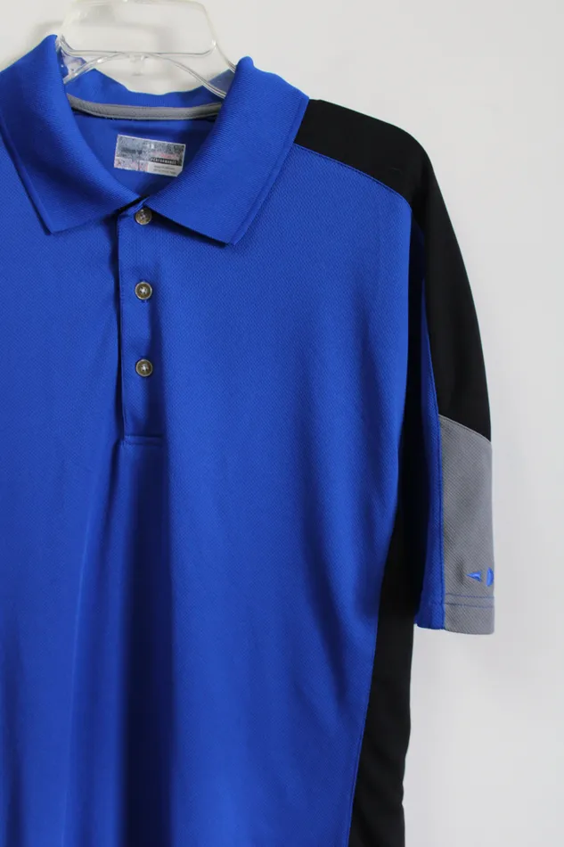 Jubilee Thrift Rings Performance Cobalt Blue Polo Shirt XL
