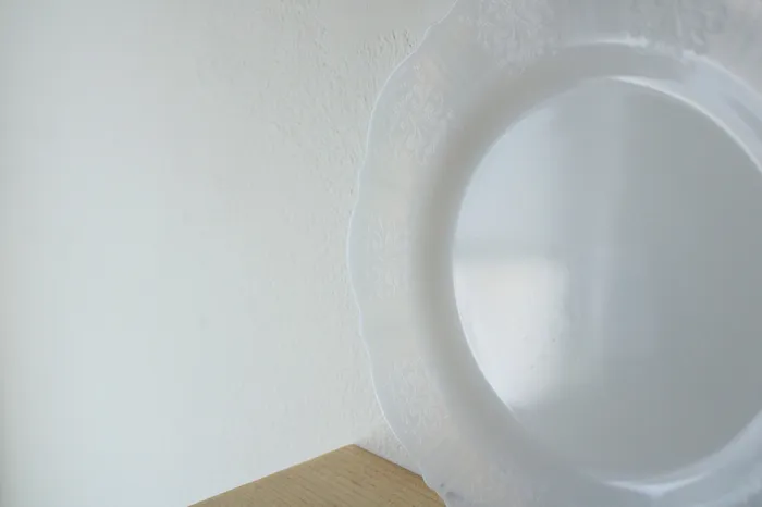 Jubilee Thrift Vintage Milk Glass Dinner Plate 9 Earrings
