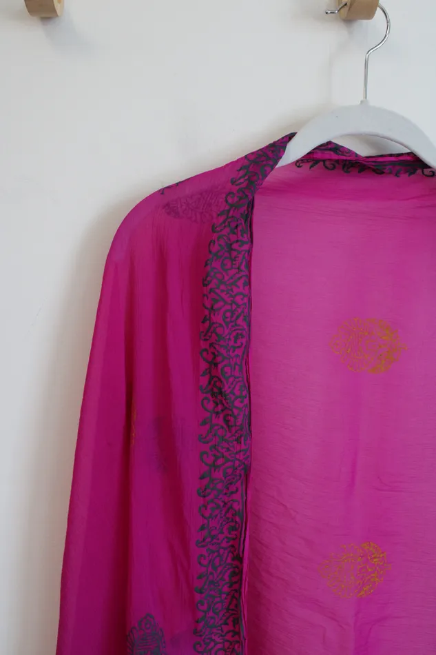 Jubilee Thrift Yellow Green Blue Patterned Pink Shawl Rings