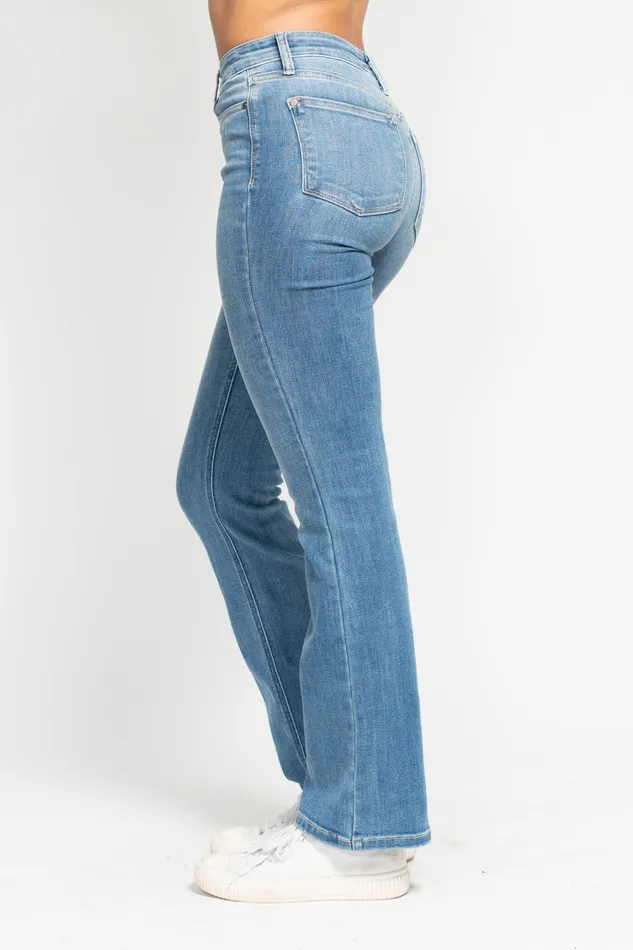 JUDY BLUE HIGH WAIST CLASSIC CONTRAST WASH BOOTCUT JEAN MEDIUM STONE JUDY BLUE Rings