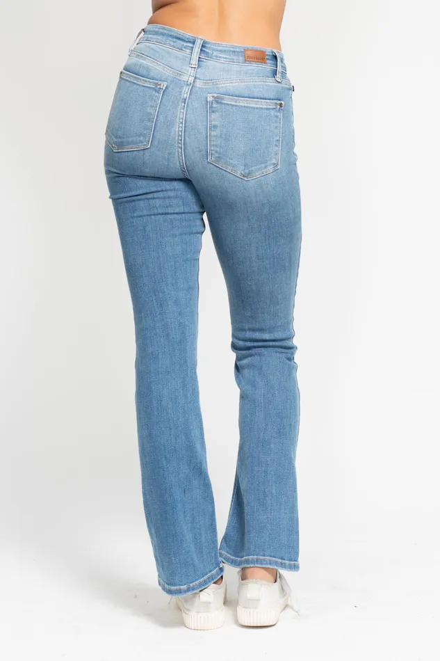 JUDY BLUE HIGH WAIST CLASSIC CONTRAST WASH BOOTCUT JEAN MEDIUM STONE JUDY BLUE Rings