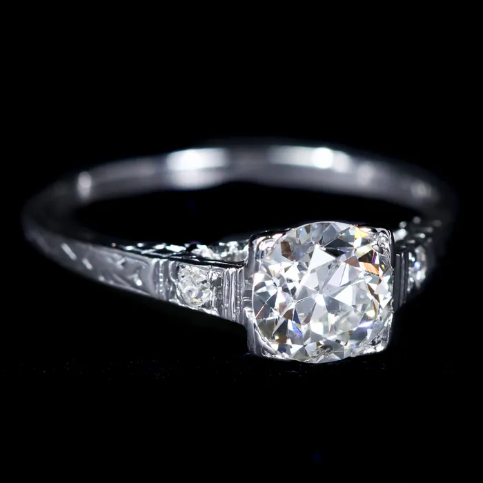 K Goldschmidt Art Deco 091 Carat Old European Cut Diamond Engagement Ring Rings