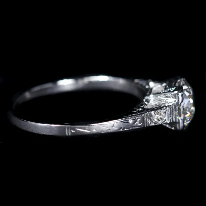 K Goldschmidt Art Deco 091 Carat Old European Cut Diamond Engagement Ring Rings