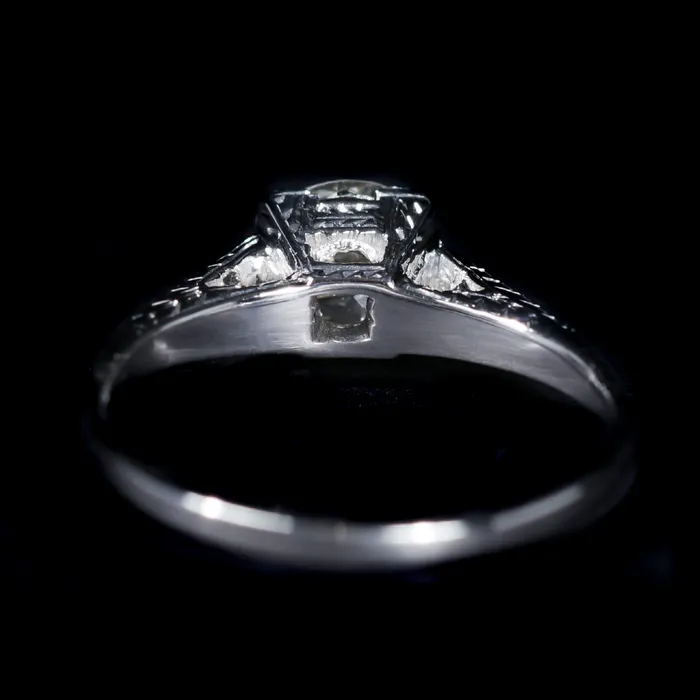 K Goldschmidt Art Deco 091 Carat Old European Cut Diamond Engagement Ring Rings