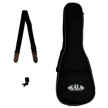 KALABRAND Earrings Kala Concert Satin Mahogany Ukulele Bundle