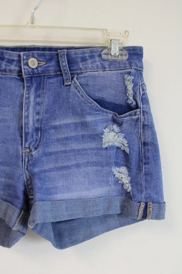 Kancan Blue Ripped Shorts 7 Kancan Rings