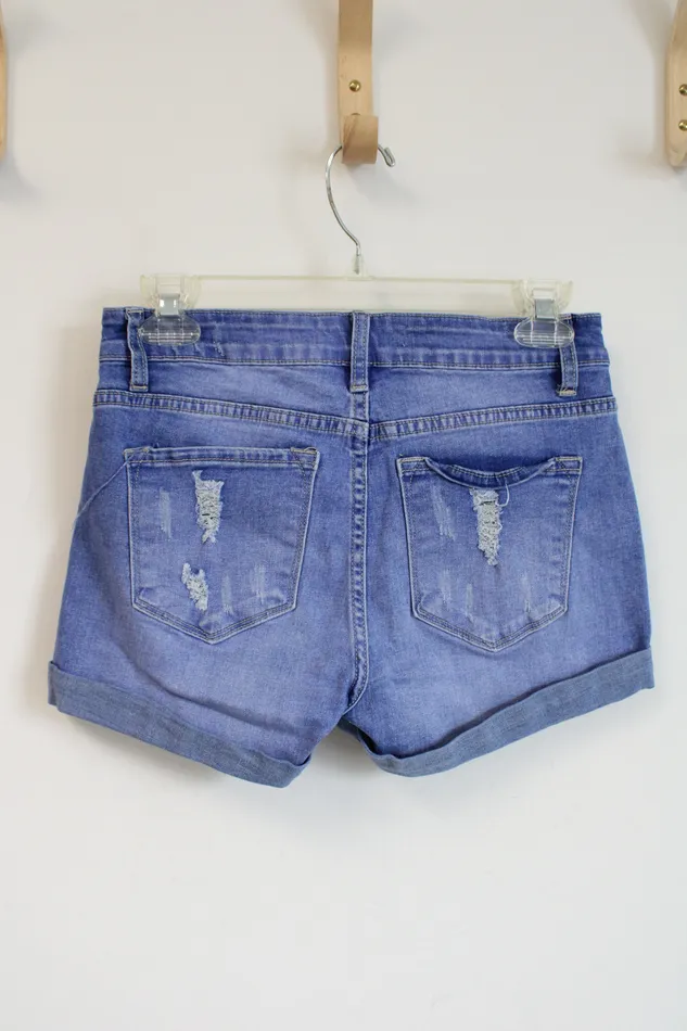 Kancan Blue Ripped Shorts 7 Kancan Rings