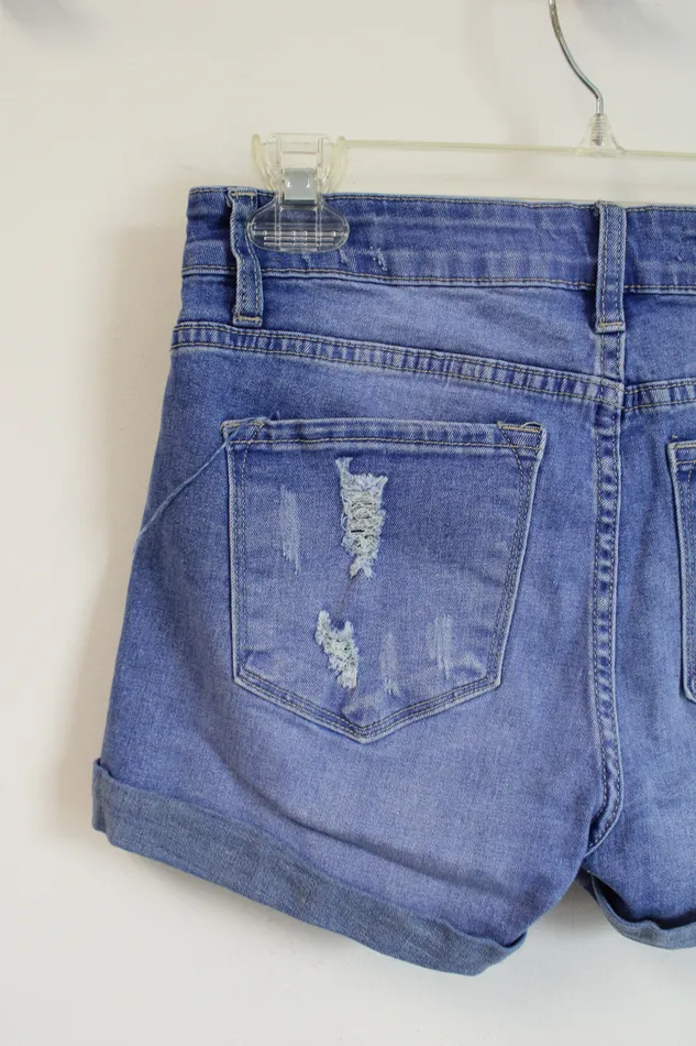 Kancan Blue Ripped Shorts 7 Kancan Rings