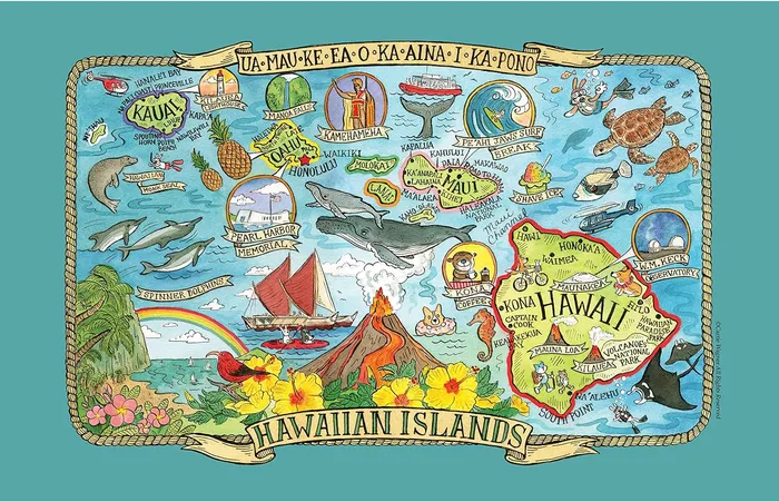 KAYDEEDESIGNS Earrings Kay Dee Designs Hawaii Adventure Destinations Map Tea Towel KAYDEEDESIGNS Earrings Kay Dee Designs Hawaii Adventure Destinations Map Tea Towel