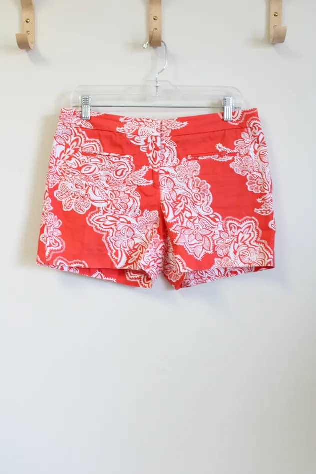 Kenar Earrings Kenar Coral Red Patterned Shorts 8