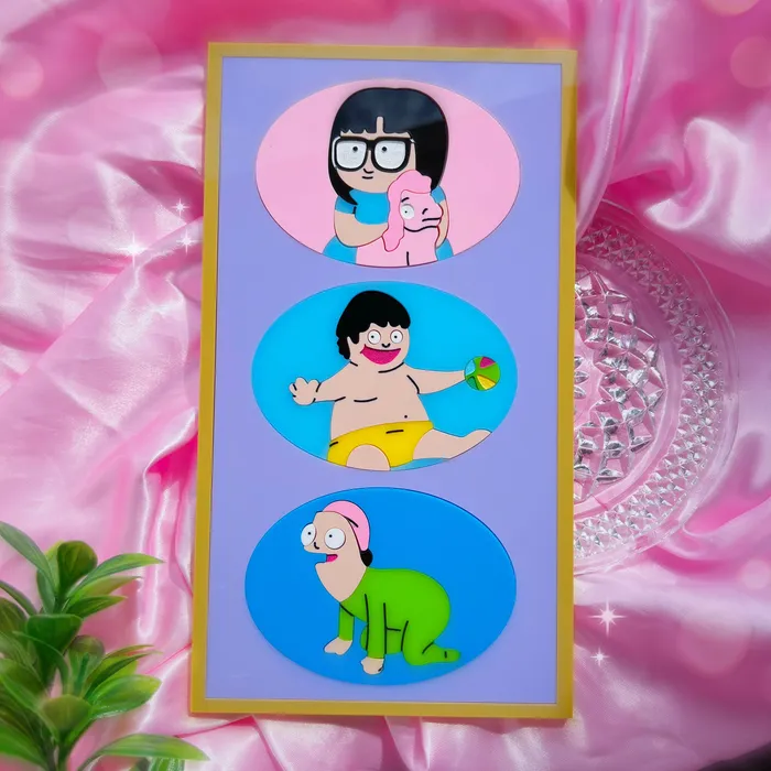 KGF Jewelry Necklaces Baby Belcher Photos Acrylic Wall Hanging