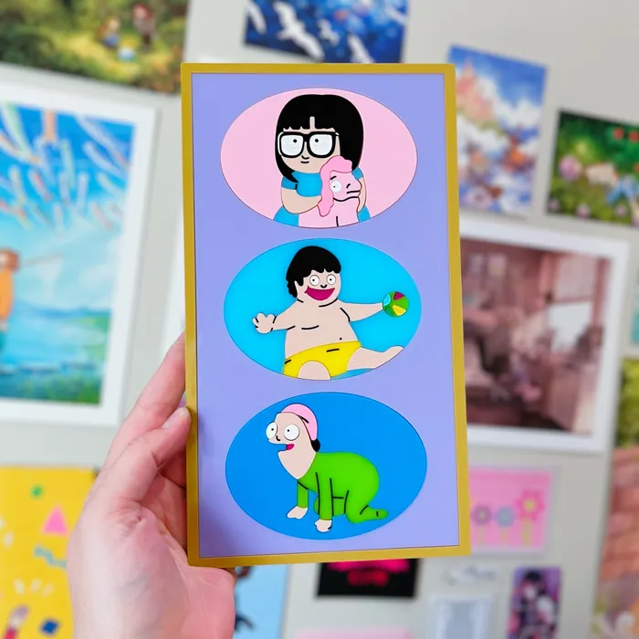 KGF Jewelry Necklaces Baby Belcher Photos Acrylic Wall Hanging KGF Jewelry Necklaces Baby Belcher Photos Acrylic Wall Hanging
