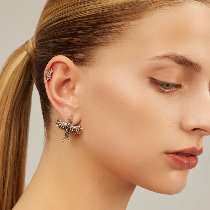 Kismet by Milka Earrings Midi Phoenix Stud Earring
