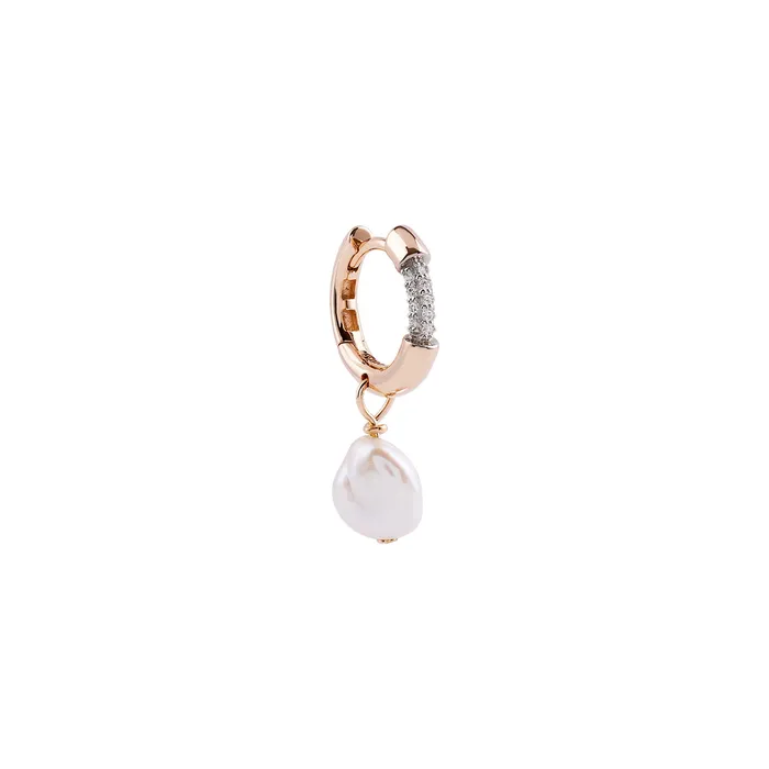 Kismet By Milka Global3 Earrings Explorer Pearl Dangling Hoop Earring