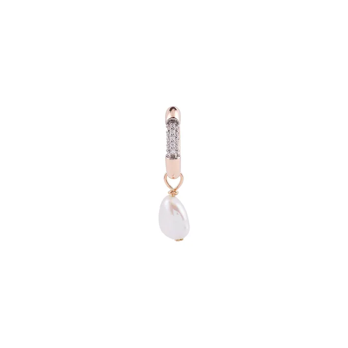 Kismet By Milka Global3 Earrings Explorer Pearl Dangling Hoop Earring
