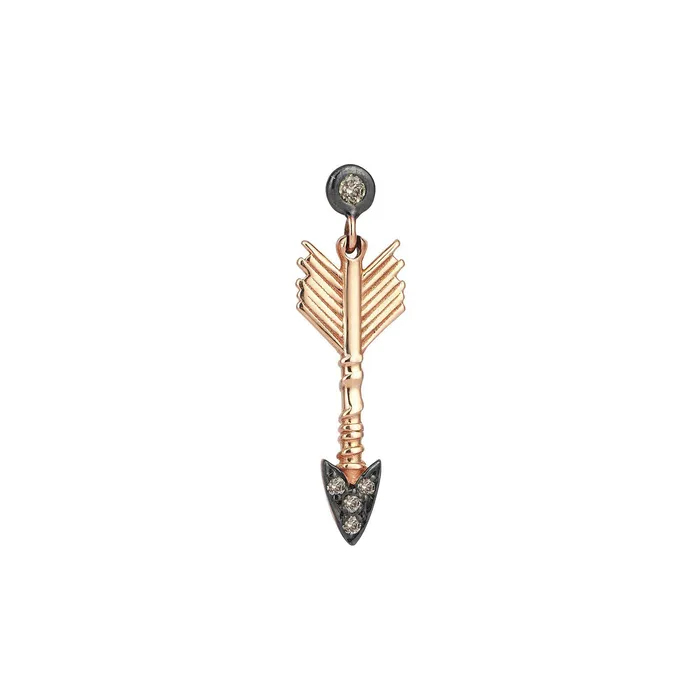Kismet by Milka Solitaire Arrow Eardrop Rings