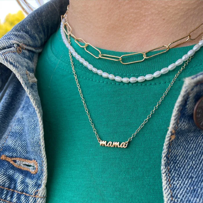 kris nations Necklaces Mama Charm Necklace