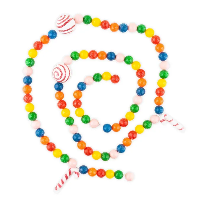 Kurt Adler Candy Cane and Candy Ball Christmas Garland KURTADLER Necklaces