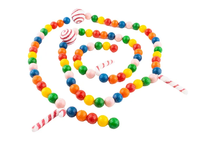 Kurt Adler Candy Cane and Candy Ball Christmas Garland KURTADLER Necklaces