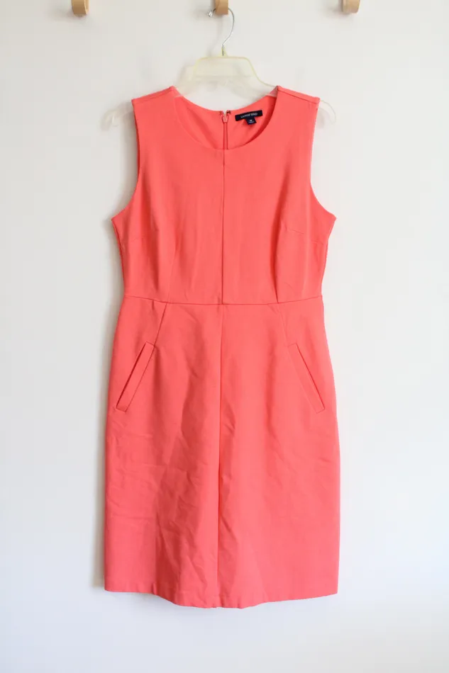 Lands End Coral Sheath Dress 10 Lands End Earrings