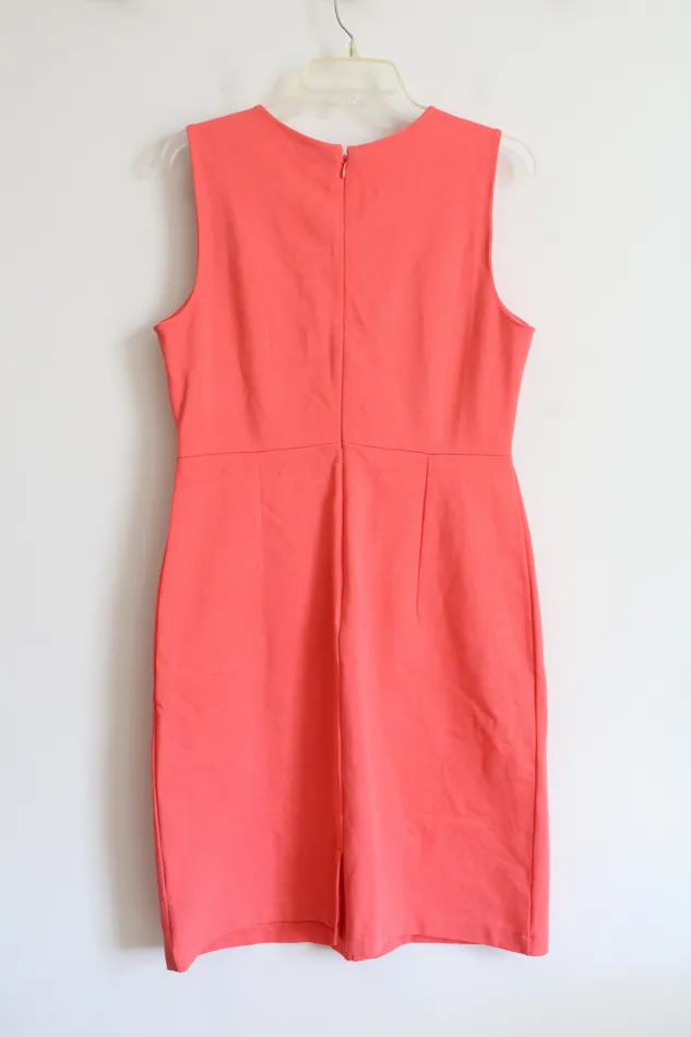 Lands End Coral Sheath Dress 10 Lands End Earrings