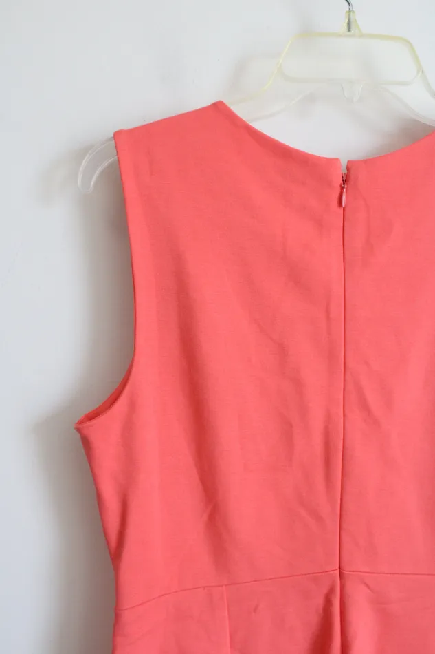 Lands End Coral Sheath Dress 10 Lands End Earrings