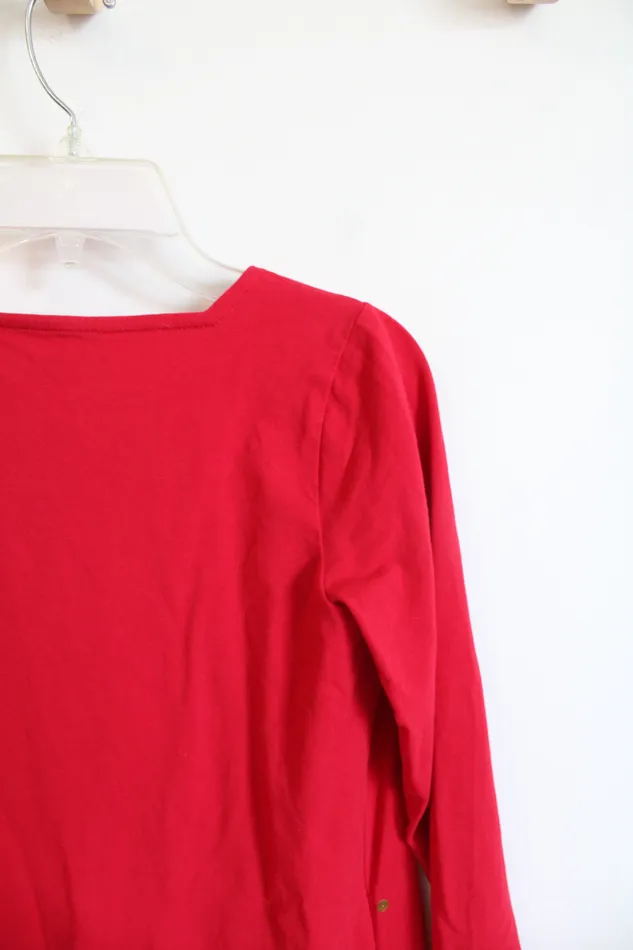 Lands End Red Sequined Dress Youth M 1012 Lands End Earrings