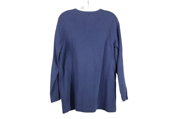 Lands End Rings Lands End Blue Button Down Knit Top M