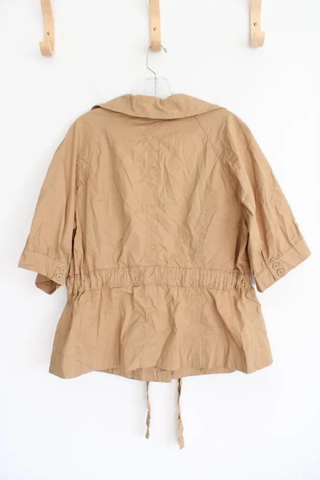 Lane Bryant Earrings Lane Bryant Tan Tied Short Sleeved Jacket 20