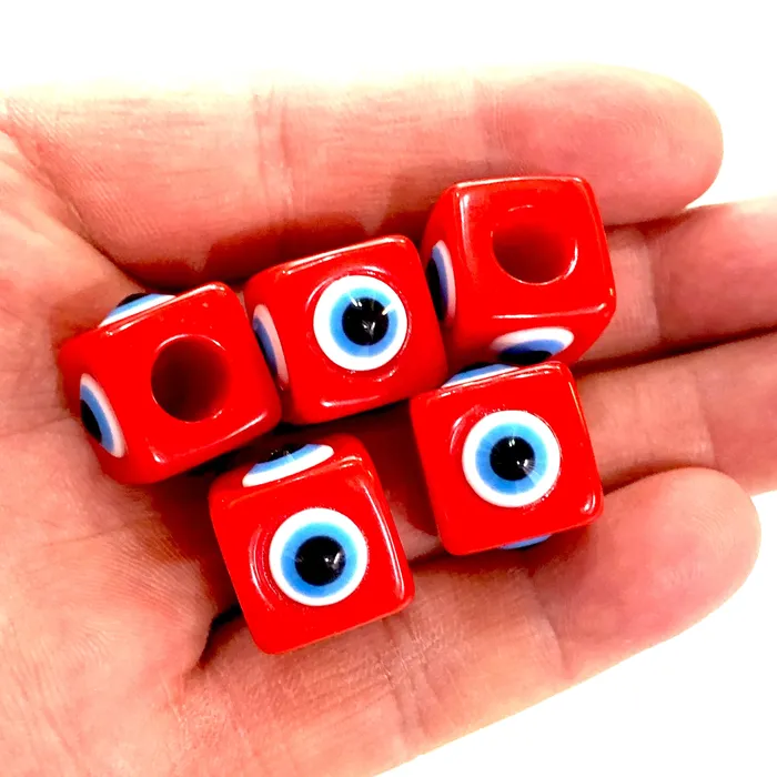 Large Hole Evil Eye Resin Beads 15mm Beads 7mm Hole 5 Beads in a Pack Peppy Beads Necklaces Large Hole Evil Eye Resin Beads 15mm Beads 7mm Hole 5 Beads in a Pack Peppy Beads Necklaces