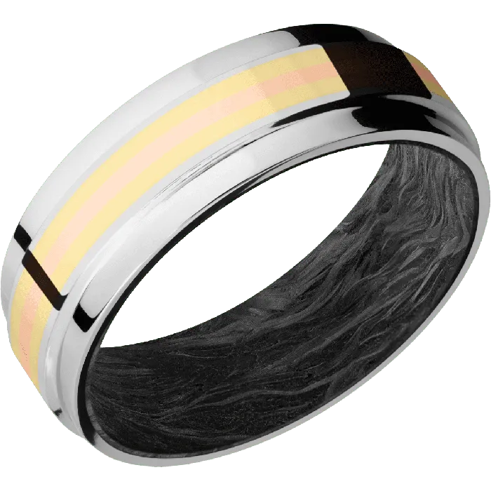 Lashbrook Earrings 14K White Gold Polish Finish Forged Carbon Fiber