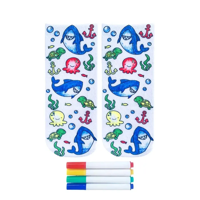 LIVINGROYAL Living Royal Ocean Pals Customizable Coloring Socks Necklaces