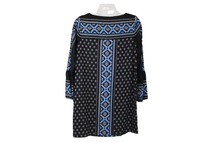 LOFT Black Flare Sleeve Dress XS Petite Ann Taylor LOFT Rings