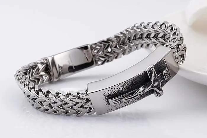 Lords Guidance Bracelets Mens Cross Bracelet br Jesus Christ