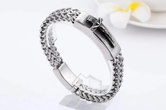 Lords Guidance Bracelets Mens Cross Bracelet br Jesus Christ