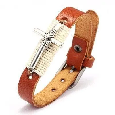 Lords Guidance Bracelets Mens Cross Bracelet br Vintage