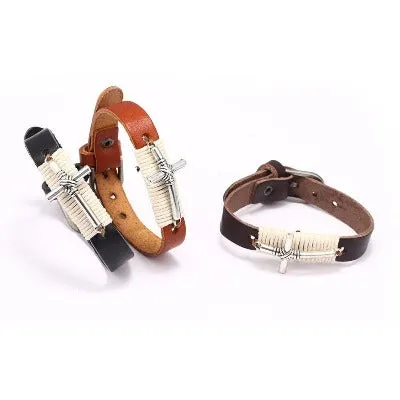 Lords Guidance Bracelets Mens Cross Bracelet br Vintage
