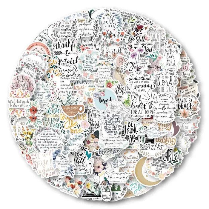 Lords Guidance Earrings Bible Quote Stickers 100 Pieces