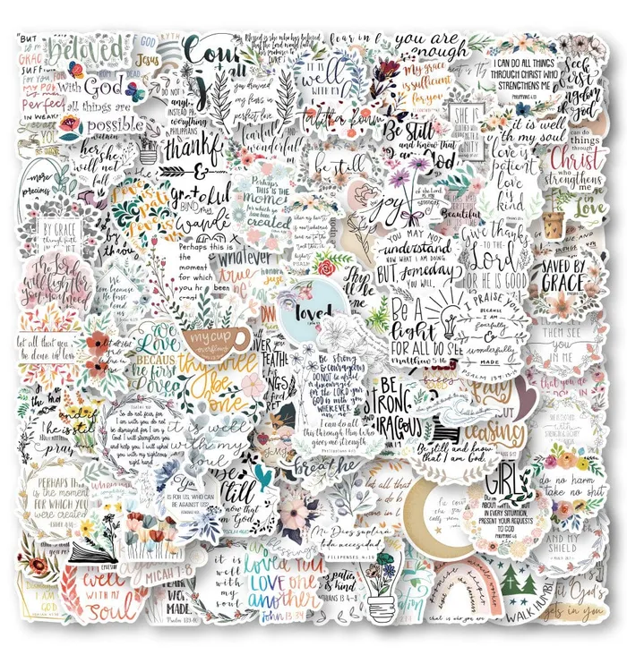 Lords Guidance Earrings Bible Quote Stickers 100 Pieces