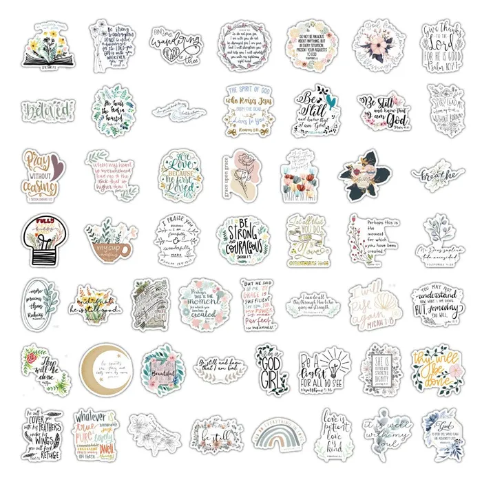 Lords Guidance Earrings Bible Quote Stickers 100 Pieces