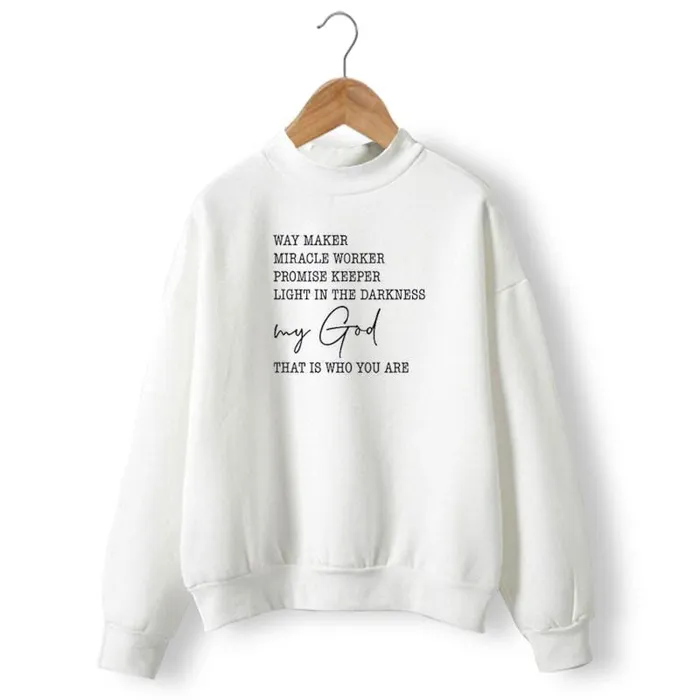 Lords Guidance Earrings Christian Sweatshirt br Way Maker Miracle Worker