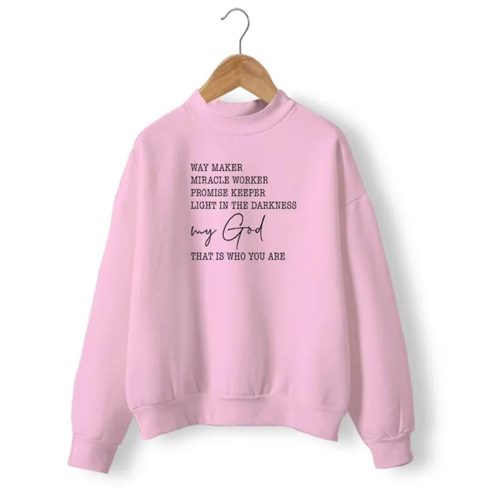 Lords Guidance Earrings Christian Sweatshirt br Way Maker Miracle Worker
