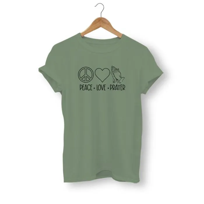 Lords Guidance Earrings Christian TShirt br Peace Love Prayer