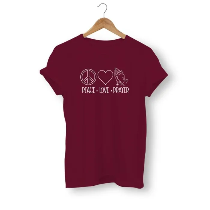 Lords Guidance Earrings Christian TShirt br Peace Love Prayer