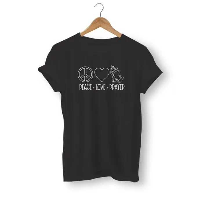 Lords Guidance Earrings Christian TShirt br Peace Love Prayer