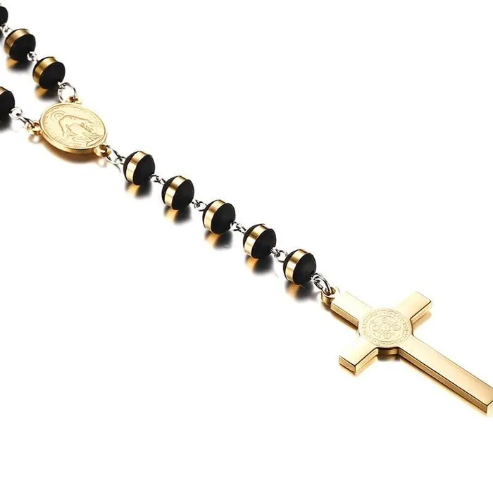Lords Guidance Mens Christian Necklace br St Benedict Cross Necklaces