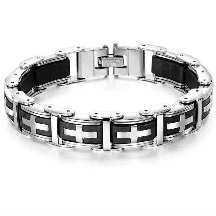 Lords Guidance Mens Cross Bracelet br Elegancy Bracelets